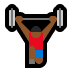 🏋🏾 person lifting weights: medium-dark skin tone display on Windows